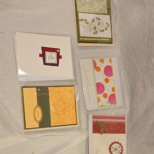 Set of Colorful Greeting Cards Homemade